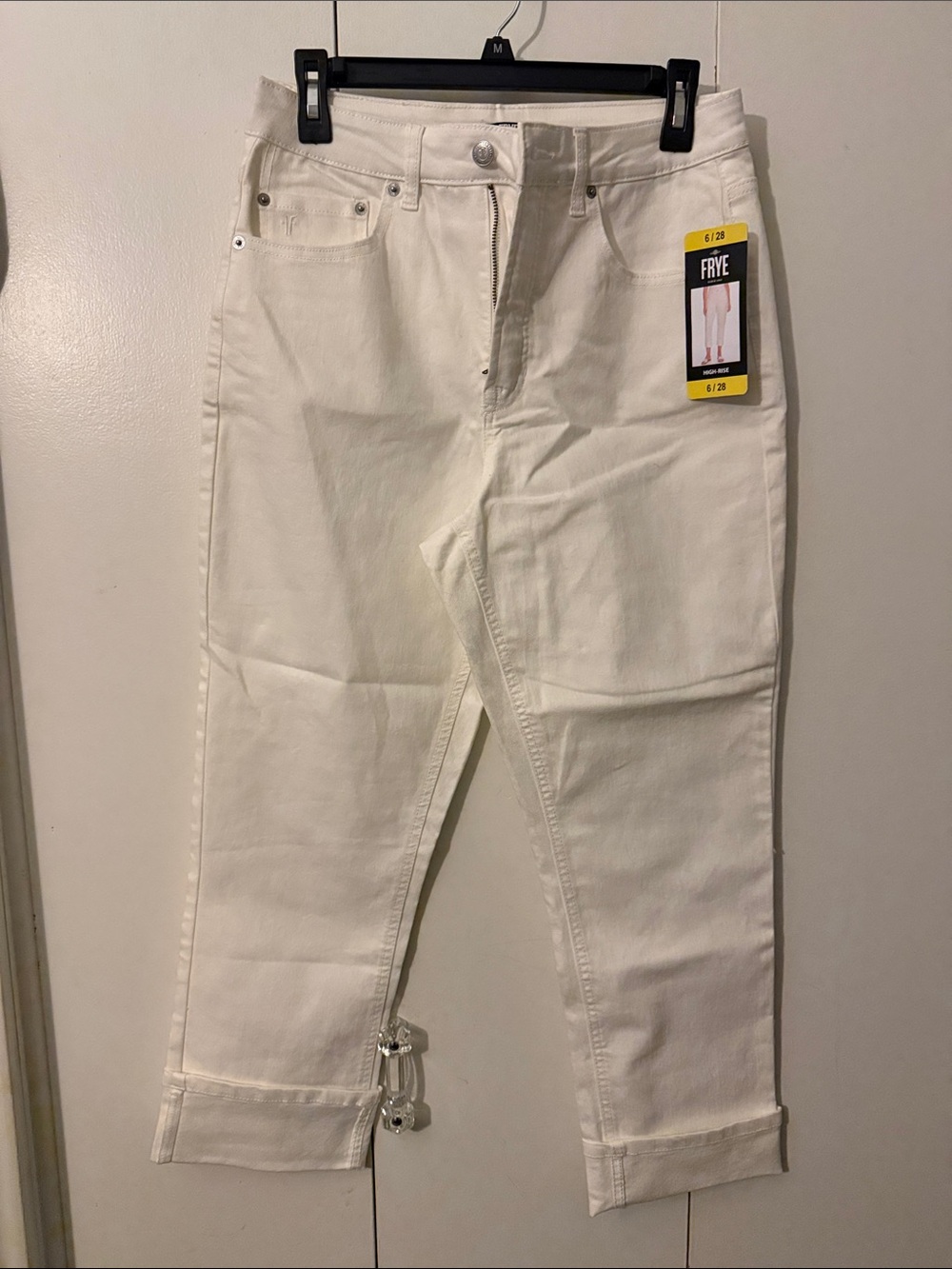 Frye ivory Cuffed Jeans